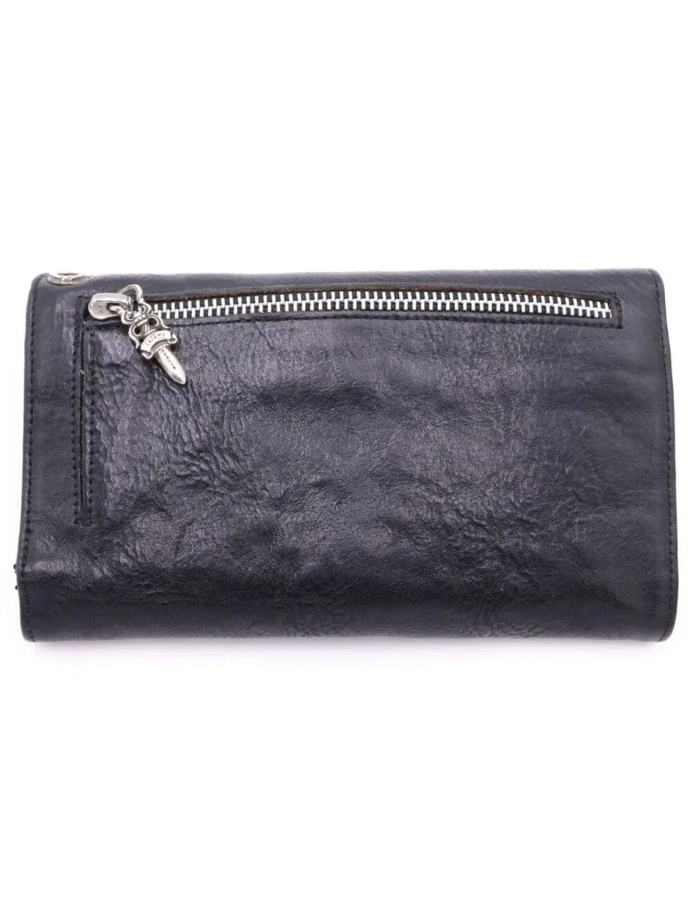 Chrome Hearts Wave Leather Wallet Black